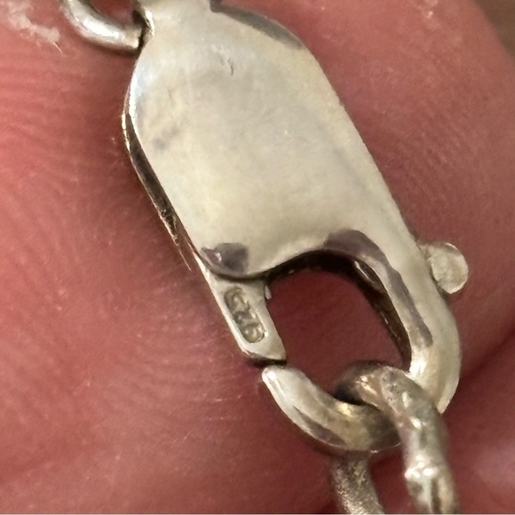 Garnet and sterling silver beaded 5 strand necklace 16” length 8” drop - Picture 2 of 6